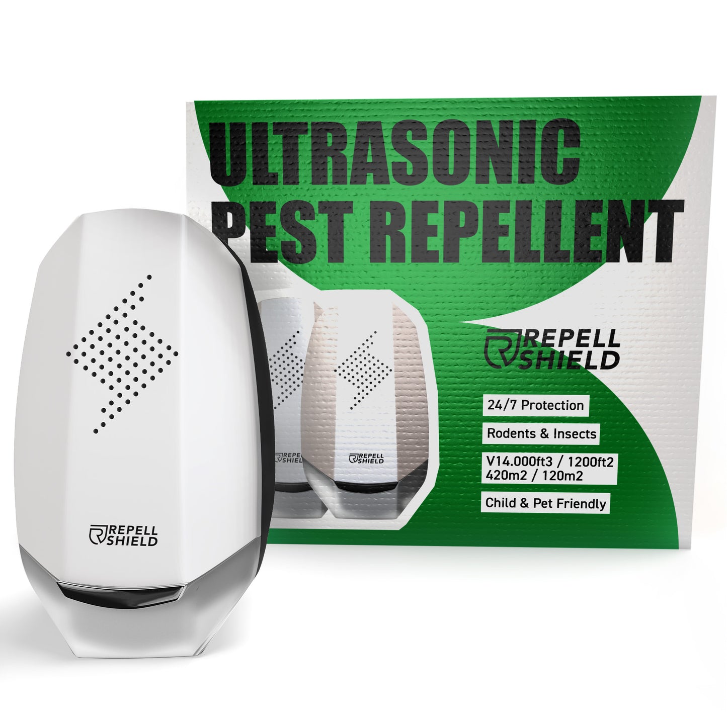 Ultrasonic Mouse & Rat Repeller, 24/7 Protection