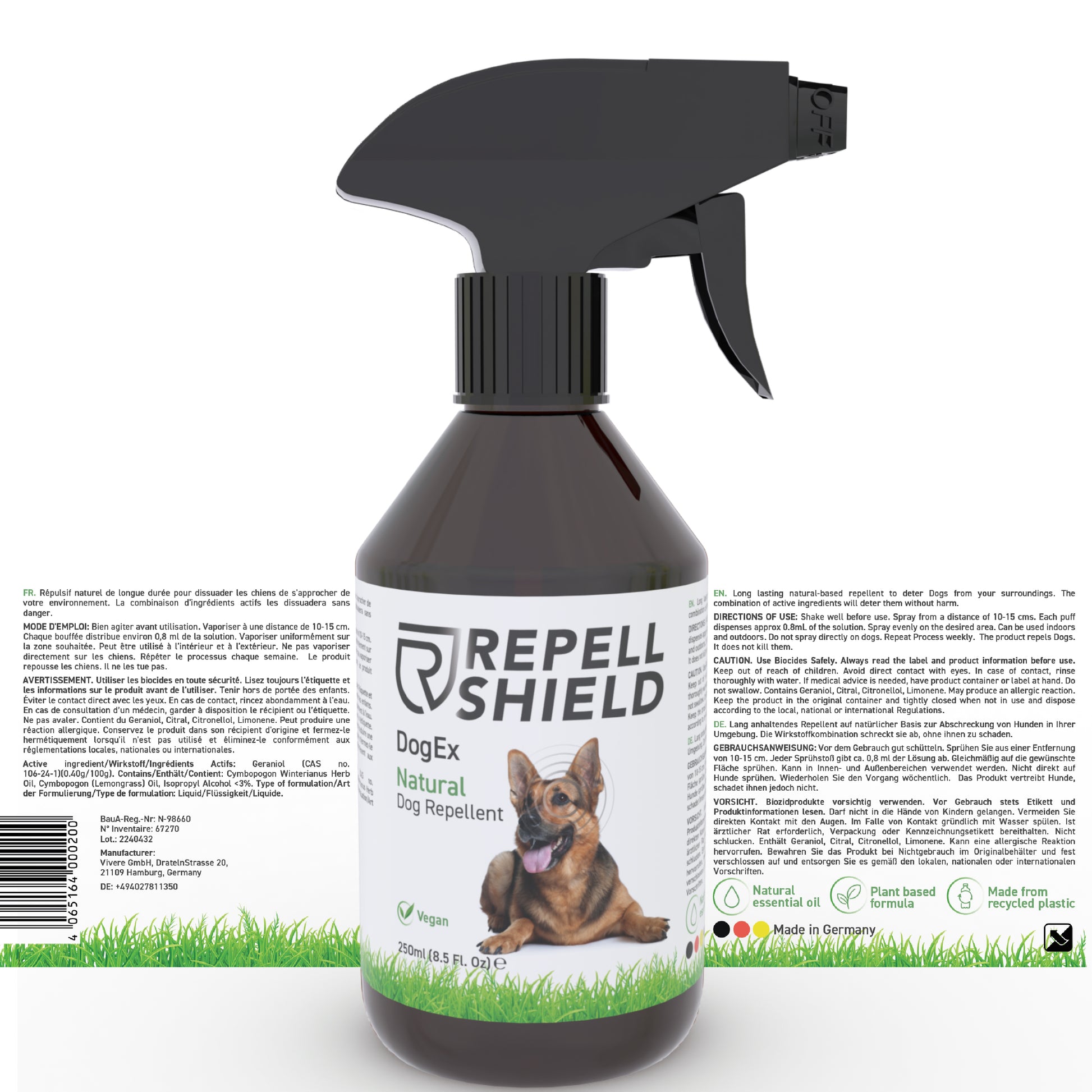 Natural Anti Chew Spray For Puppies and Dogs, 250ml