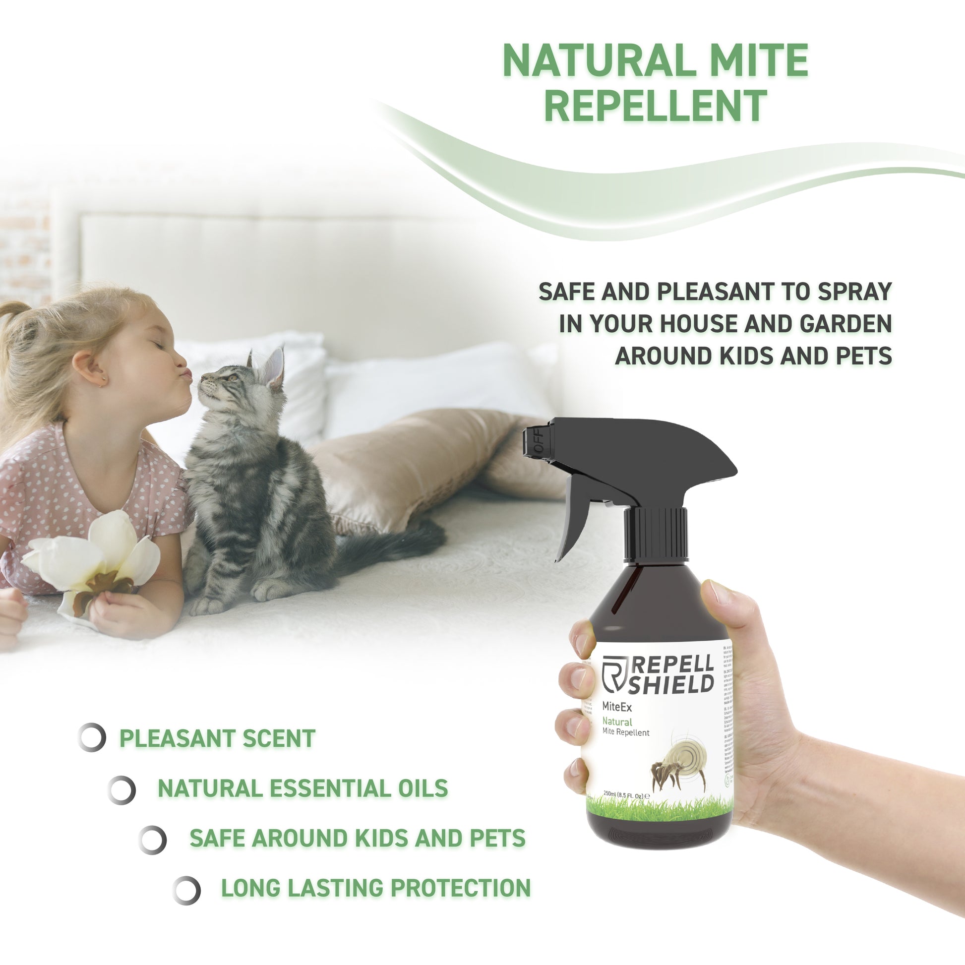  Natural Mite Repellent Spray, 250ml