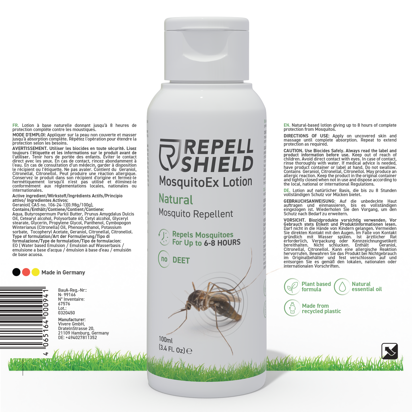 RepellShield Natural Mosquito Repellent, 100ml