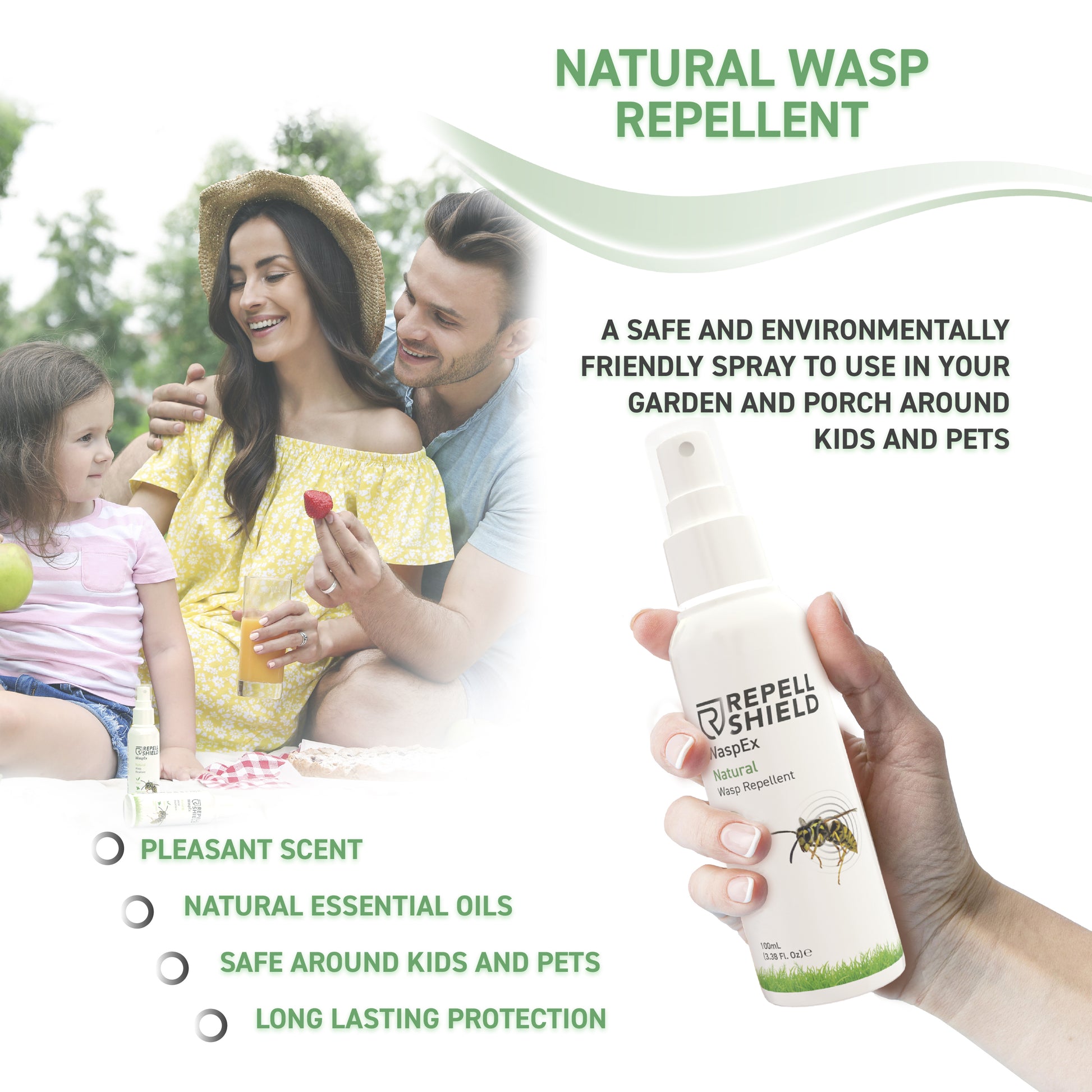 Natural Wasp Spray Repellent, 250ml